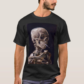 T-shirt Vincent Van Gogh - Skull with Burning Cigarette (n