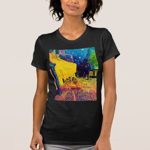 T-shirt Vincent Van Gogh - Terrasse de café la nuit Pop Ar