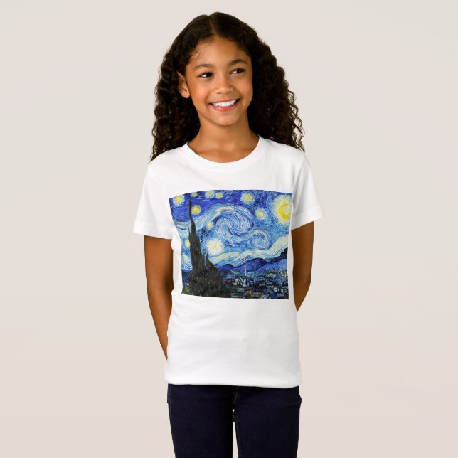 T-Shirt Vincent Van Gogh, The Starry Night painting (Devant entier)