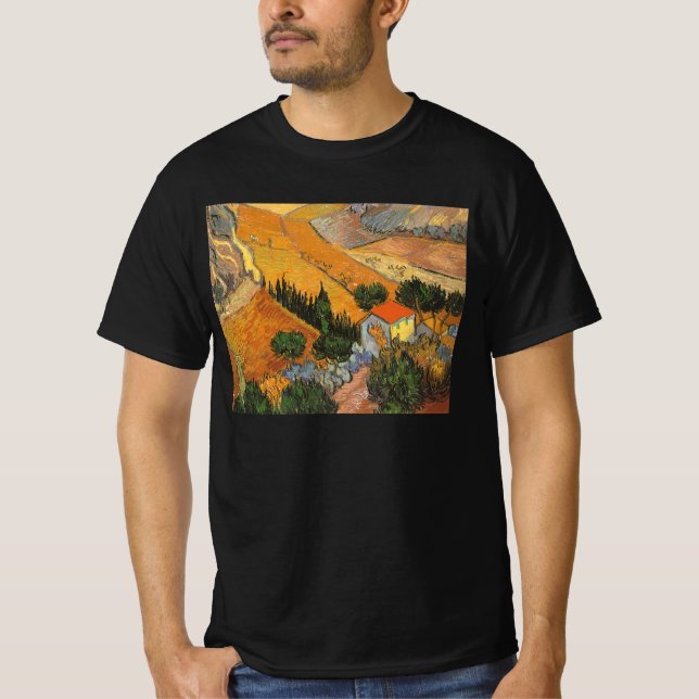 T-shirt Vincent van Gogh - Vallée avec Plowman (Devant)