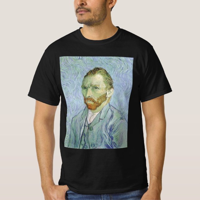 T-shirt Vincent van Gogh - Van Gogh Autoportrait en bleu (Devant)