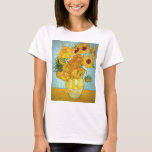 T-shirt Vincent van Gogh - Vase avec 12 tournesols<br><div class="desc">Vincent van Gogh - Vase avec 12 tournesols,  Huile sur toile 1888 par Vincent van Gogh (1853-1890).</div>