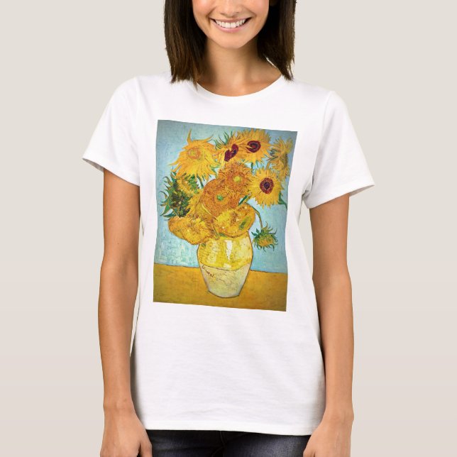 T-shirt Vincent van Gogh - Vase avec 12 tournesols (Devant)