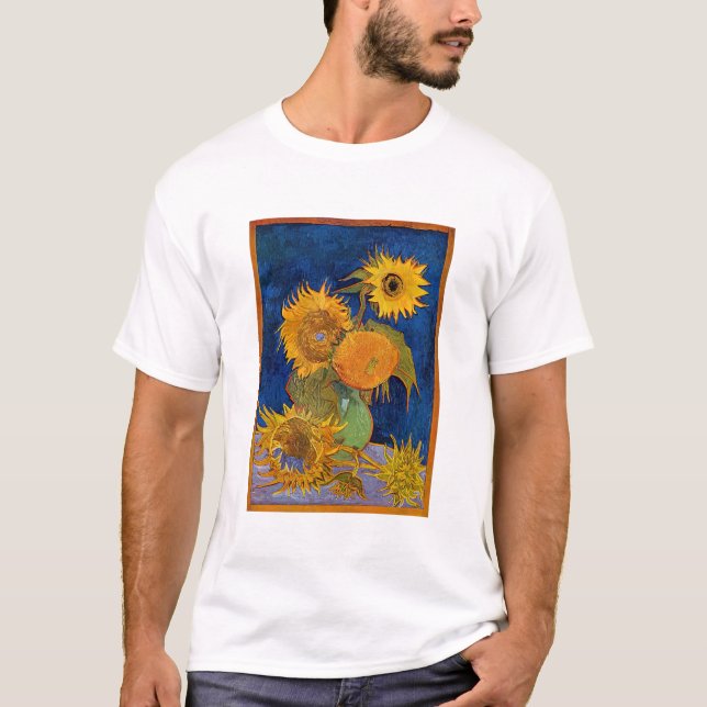 T-shirt Vincent van Gogh - Vase avec cinq tournesols (Devant)
