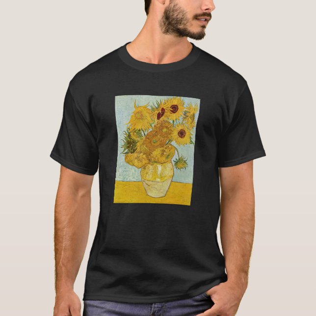 T-shirt Vincent Van Gogh - Vase avec douze tournesols (Devant)