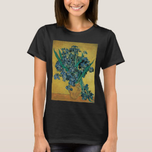 T-shirt Vincent van Gogh - Vase avec iris Fond jaune