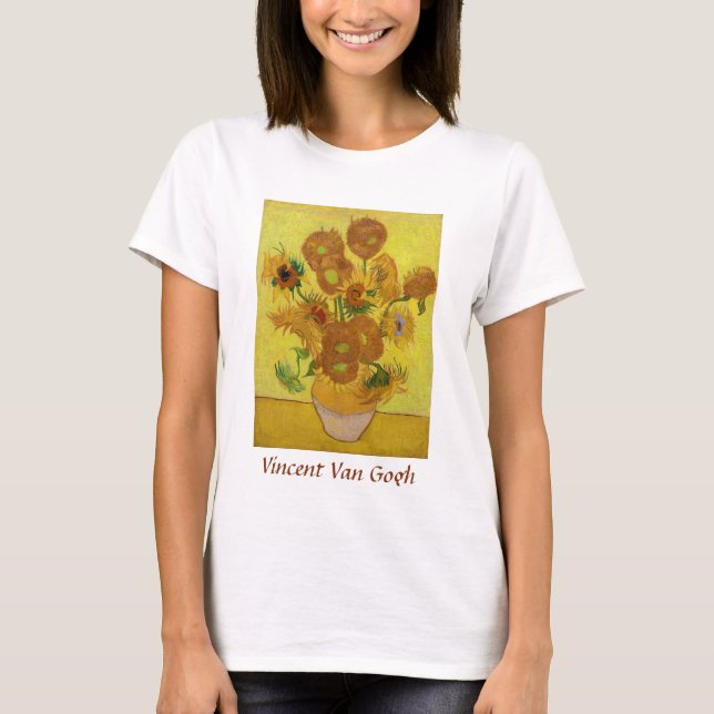 T-shirt Vincent van Gogh - Vase avec quinze tournesols (Devant)