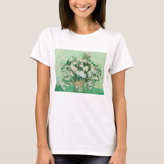 T-shirt Vincent Van Gogh, Vase de Roses, Roses dans le Vas (Devant)