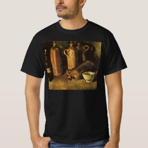 T-shirt Vincent van Gogh - Vie morte avec 4 bouteilles en