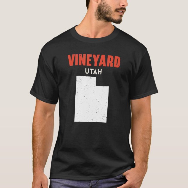 T-shirt Vineyard Utah USA State America Travel Utahan (Devant)