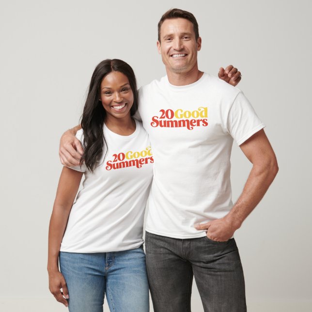 T-shirt Vingt Bons Étés: Blanc (Unisexe)