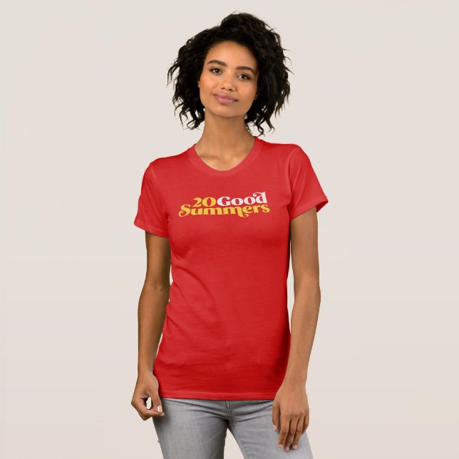 T-shirt Vingt Bons Étés : Rouge (Devant entier)