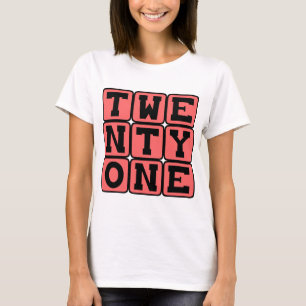 T-shirt Vingt et un, Numéro 21, Jeu de cartes