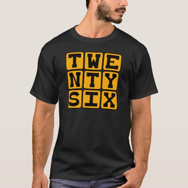 T-shirt Vingt Six, Numéro 26 (Devant)