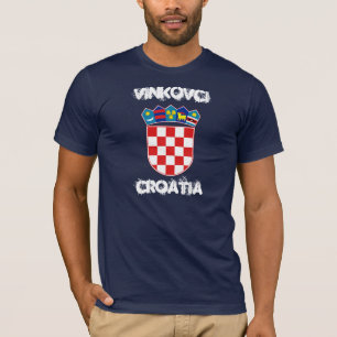 T-shirt Vinkovci, Croatie avec le manteau des bras