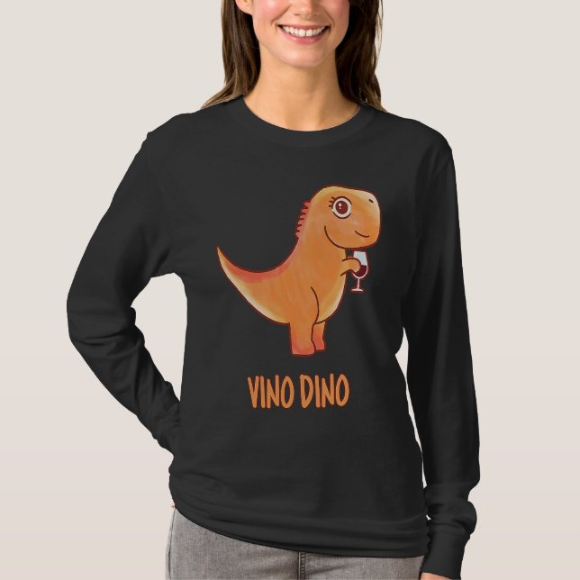 T-shirt Vino Dino Vinosaur Vin Dino Vinosaurus (Devant)