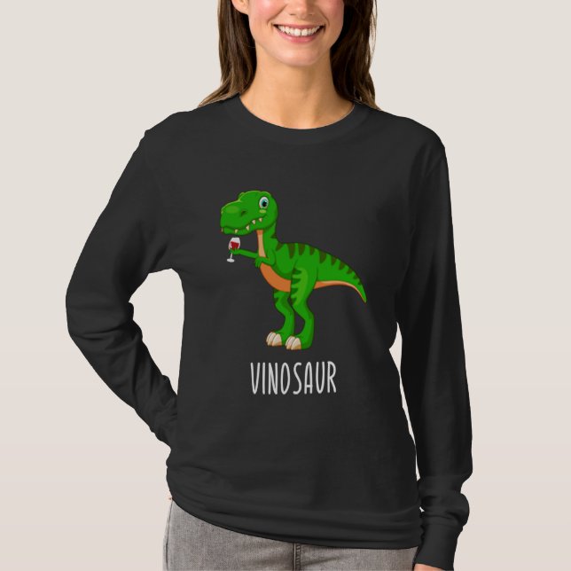 T-shirt Vinosaur Dinosaur Rex Vino Bridesmai (Devant)