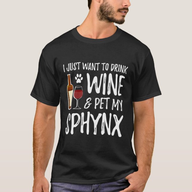 T-shirt Vins Et Animaux De Compagnie Sphynx Pour Sphynx Ca (Devant)