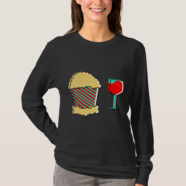 T-shirt Vins Et Popcorn ItysJe Pense Que Vous Devriez Part (Devant)