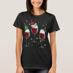 T-shirt Vins Lunettes sucrées Avoir plaisir Noël Celebra