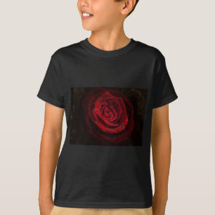 T-shirt Vins roses Coeur Motif Fleur Paix Amour Destinée