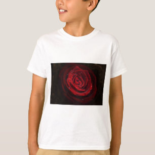 T-shirt Vins roses Coeur Motif Fleur Paix Amour Destinée