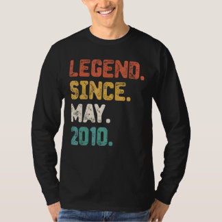 T-shirt Vintage 12 ans de légende depuis mai 2010 12th Bi