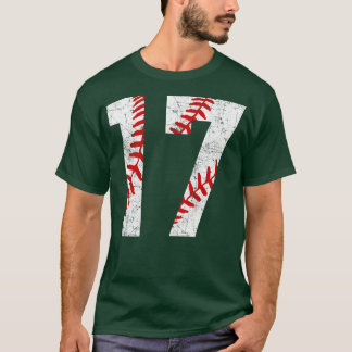 T-shirt Vintage 17 Laces Baseball Baseball Maman Jersey Lo