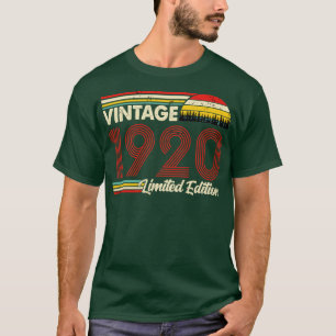 T-shirt Vintage 1920 Birthday Shirt Limited Edition 1920 B