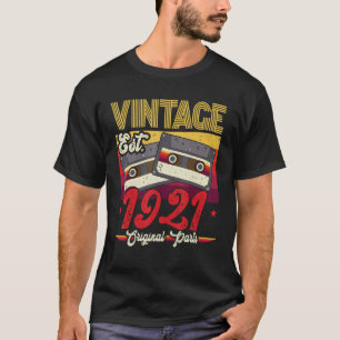 T-shirt Vintage 1921 Pièces originales 101 Ans 101ème Bi