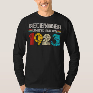 T-shirt Vintage 1923 Âgé Décembre 99 Ans 99e Naissance