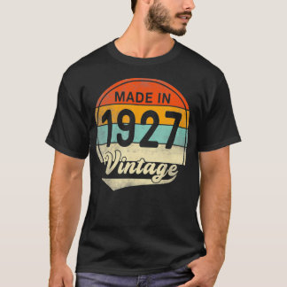T-shirt Vintage 1927 Fait en 1927 95e anniversaire 95 ans