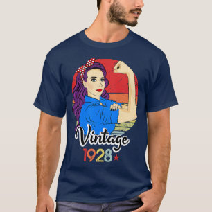 T-shirt Vintage 1928 93e anniversaire 93 ans Anniversaire 