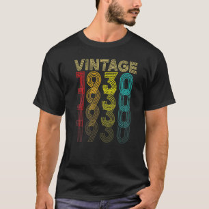 T-shirt Vintage 1930 Hommes et femmes de 92 ans 92e anniv