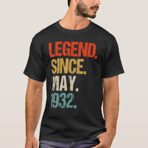 T-shirt vintage 1932 91ème anniversaire rétro 91 ans