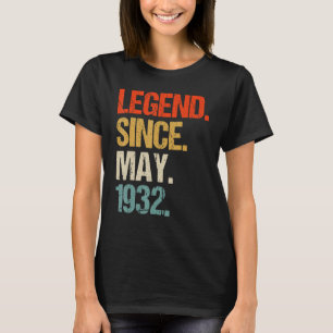 T-shirt vintage 1932 91ème anniversaire rétro 91 ans