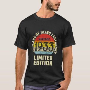 T-shirt Vintage 1933 Edition limitée 88 ans Légendaire 8