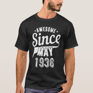 T-shirt Vintage 1936 Awesome Since May Happy My 86th Birth