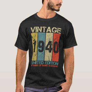 T-shirt Vintage 1940 Limited Edition 82E Ans D'Être Un