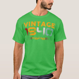 T-shirt Vintage 1940 Pièces d'origine Famille Cadeau d'ann