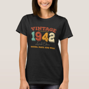 T-shirt Vintage 1942 Pièces d'origine Drôle cadeau d'anniv