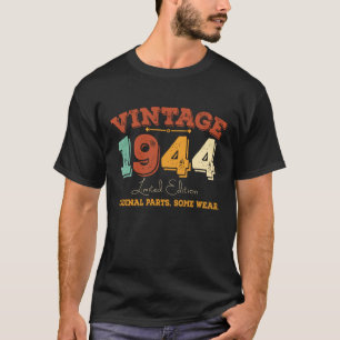 T-shirt Vintage 1944 Original Parts Funny Birthday Gift