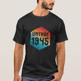 T-shirt Vintage 1945 T Pour Hommes Femmes Cadeau 77Ème Ann
