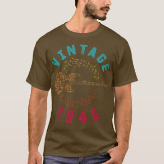 T-shirt Vintage 1946 Birthday Limited Edition Guitar Music