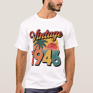 T-shirt Vintage 1946 Edition limitée Hommes Femmes Anniver