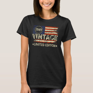 T-shirt Vintage 1949 Édition limitée Cadeaux de 75 ans 75t