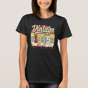 T-shirt Vintage 1949 Pièces d'Origine Usure Rétro 74e B