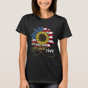 T-shirt Vintage 1949 Tournesol 4 juillet Fête de l'Indépen