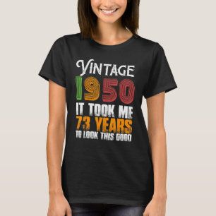 T-shirt Vintage 1950 73 Anniversaire Retro Père's
