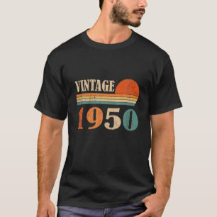 T-shirt Vintage 1950 Drôle 72 Ans Enfants Hommes Femmes 72